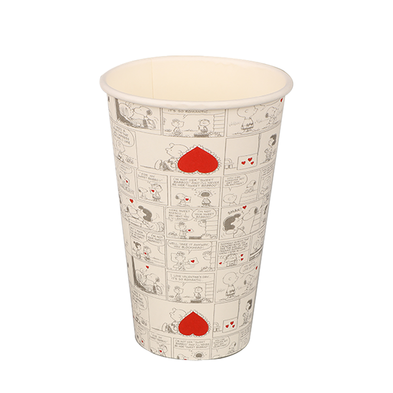 16オンスの生分解性コーヒー紙カップ
